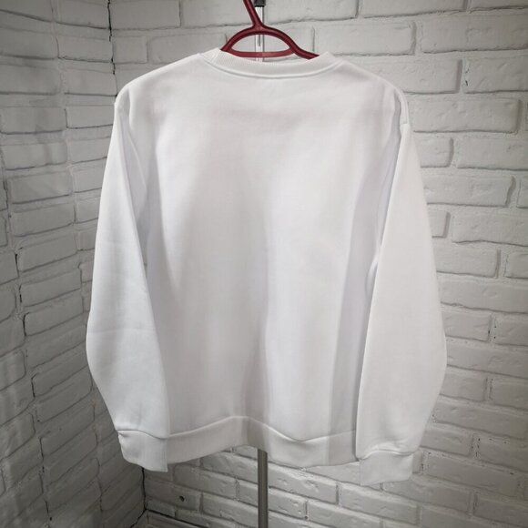 Bud Light Ladies Size Small White Fleece Lined Straight Fit Sweatshirt - Picture 2 of 9